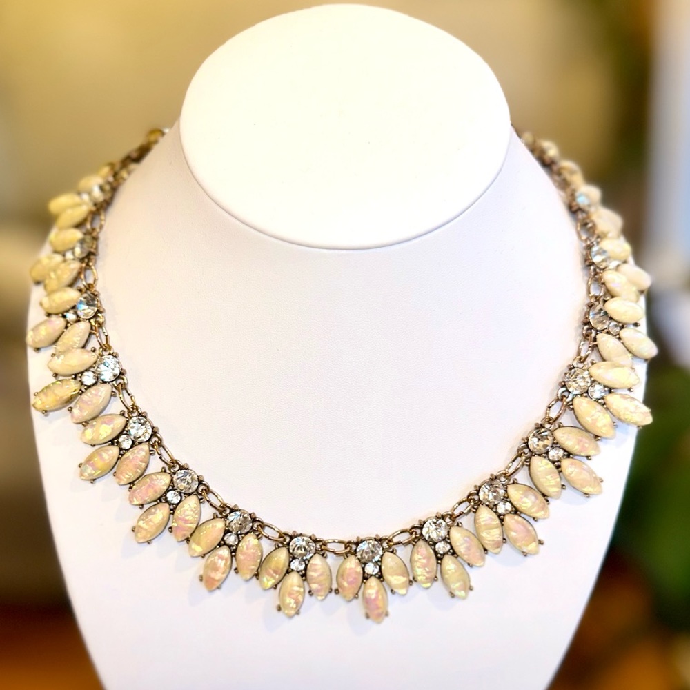 Fluorescent Opal Statement Jeweled Adjustable Nec… - image 3